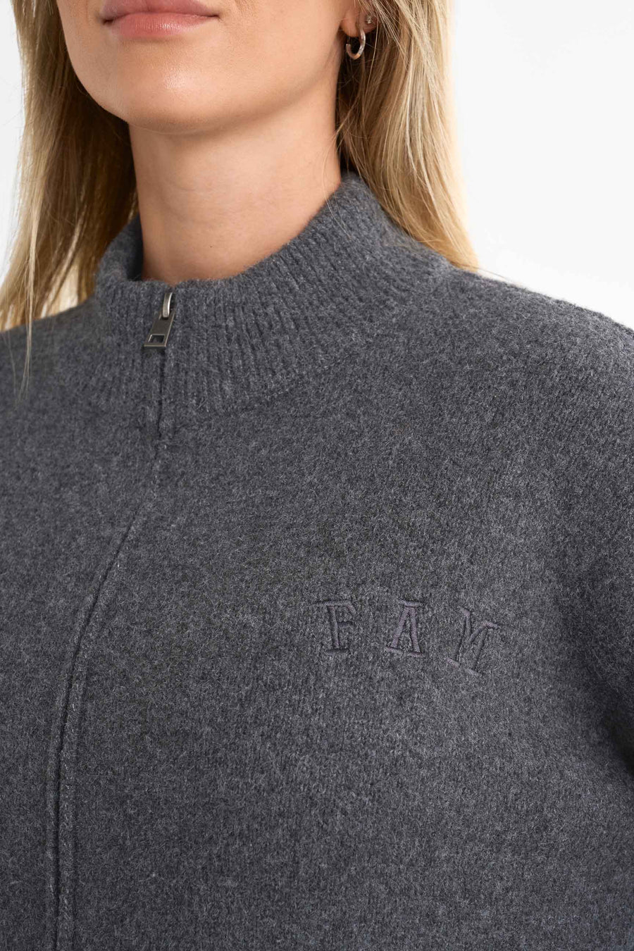 Legacy Full Zip Sweater · Dark Grey